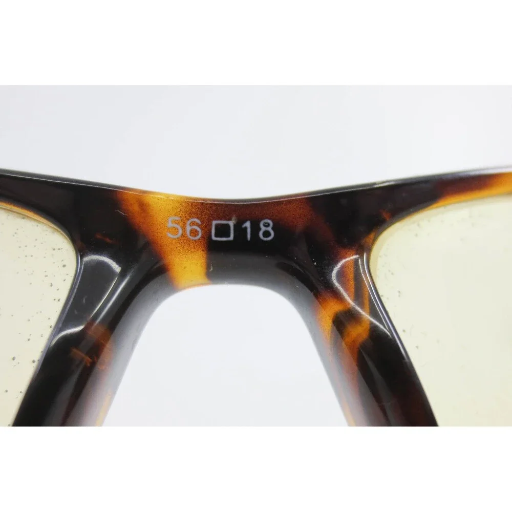 Tortoise Shell Rectangular Eyeglass Frames 56-18-140 Brown Amber Mottled